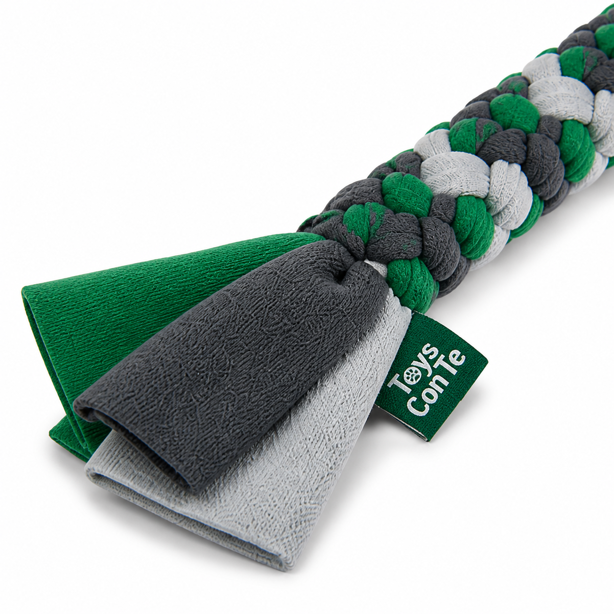 Braided Rope Dog Tug Toy with Fleece Ends – Durable Interactive Chew & Pull Toy | Toys Con Te - Image 3