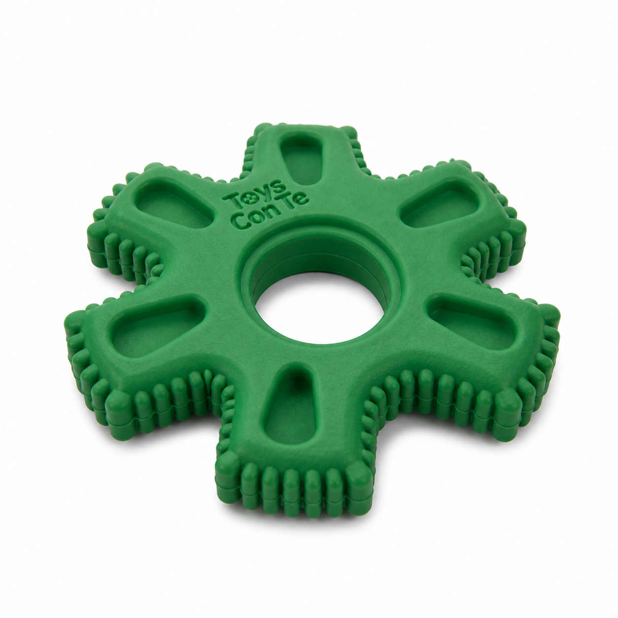 Durable Rubber Dog Chew Toy Ring with Grip Texture – Interactive Dental Toy for Dogs | Toys Con Te - Image 3